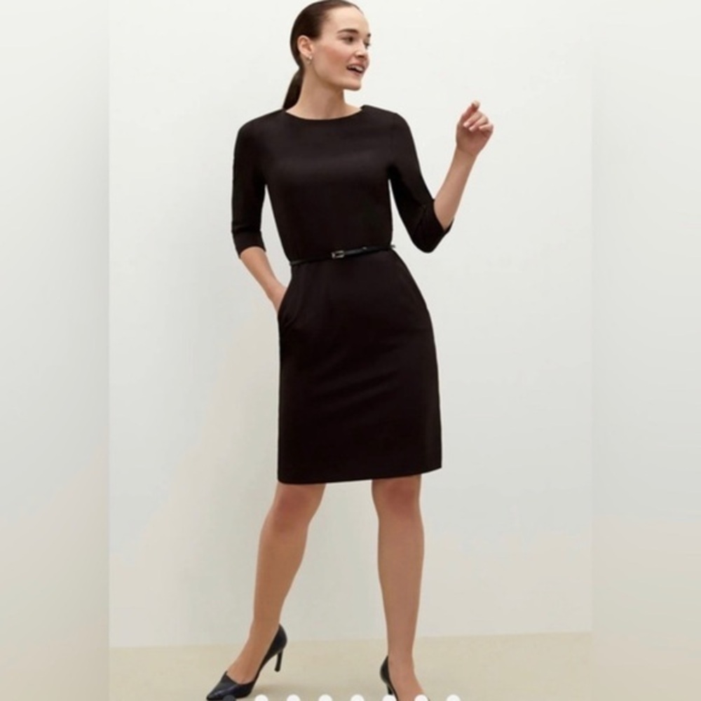 MM Lafleur black Career Office The‎ Etsuko Sheath Dress Size 2